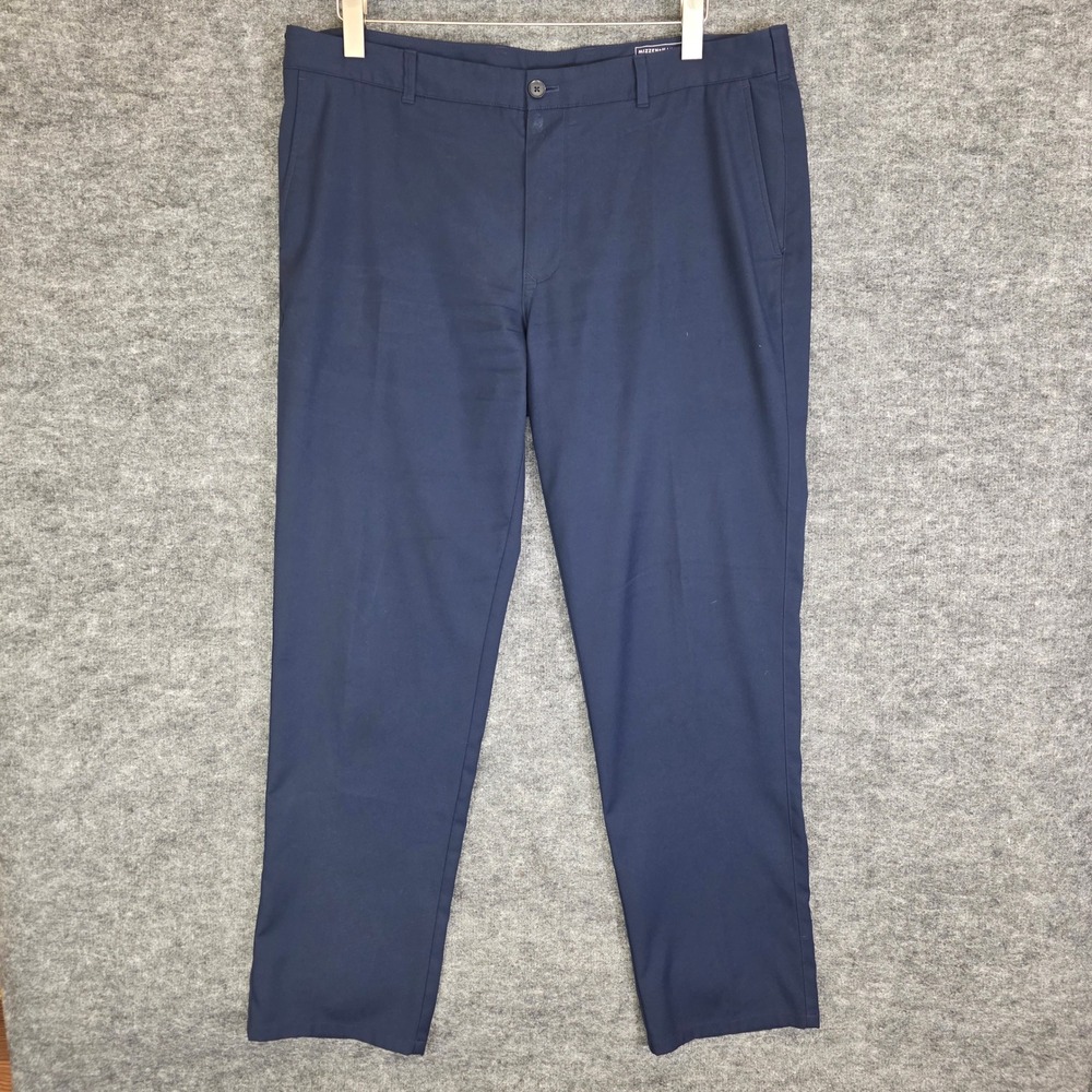 Mizzen+Main Baron Athletic Tapered Performance Menswear Pants Navy 40W 31L